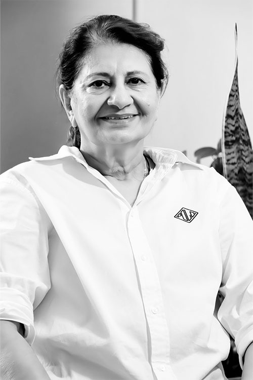 Happy patient after dental implants