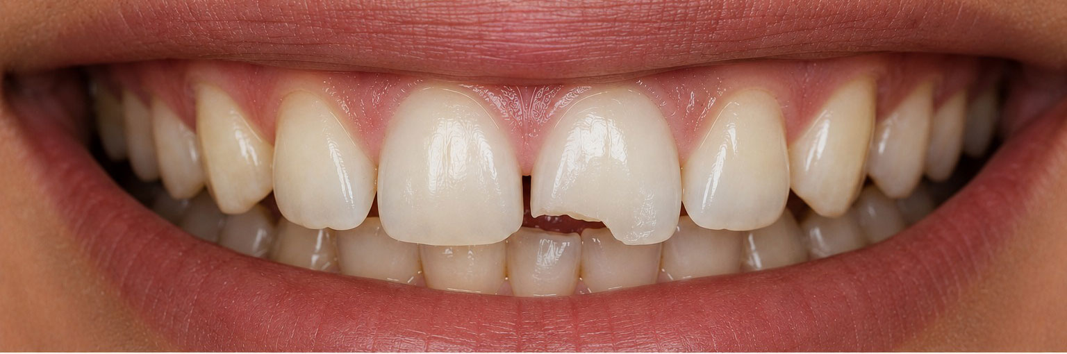 Before — missing tooth requiring dental implant